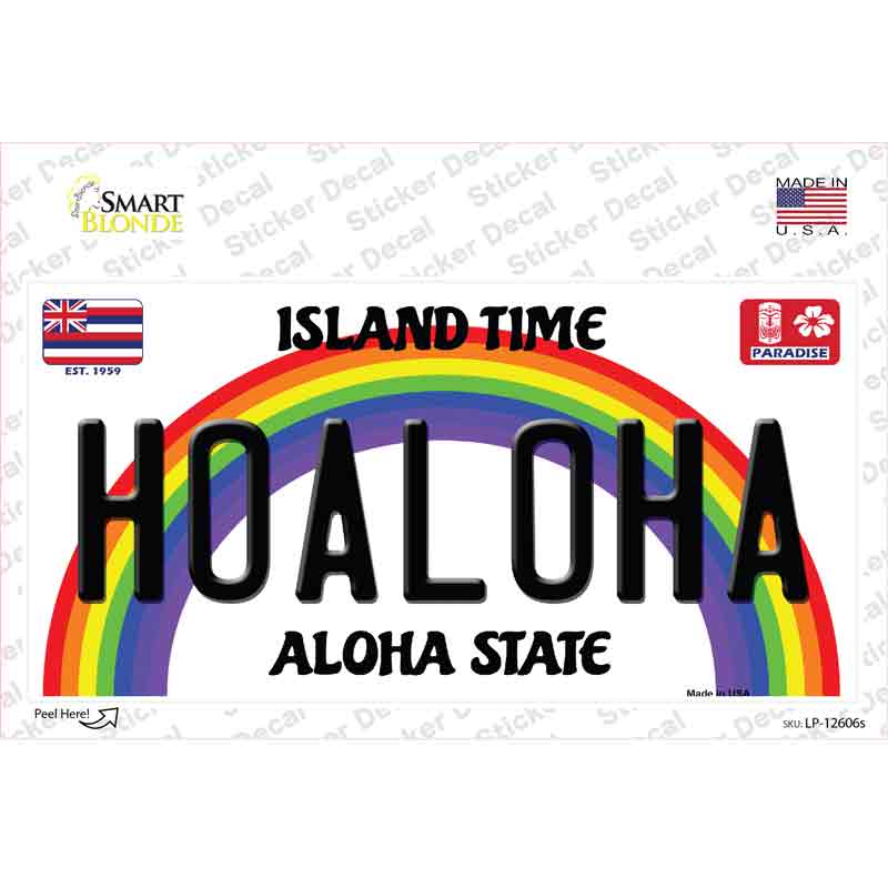 Hoaloha Hawaii Novelty Sticker Decal