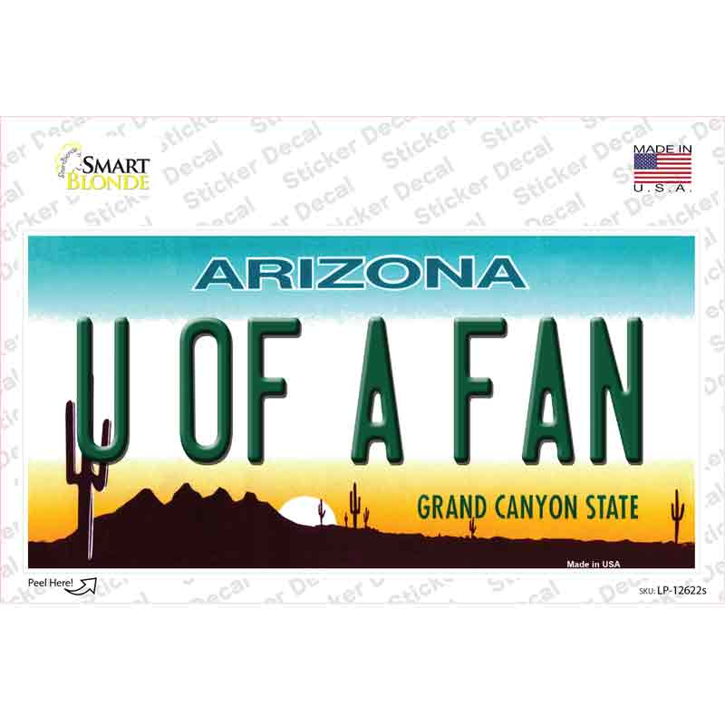 Univ of Arizona Fan Novelty Sticker Decal
