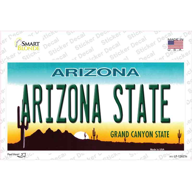 Arizona State Novelty Sticker Decal