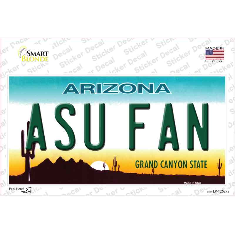Arizona State Fan Novelty Sticker Decal