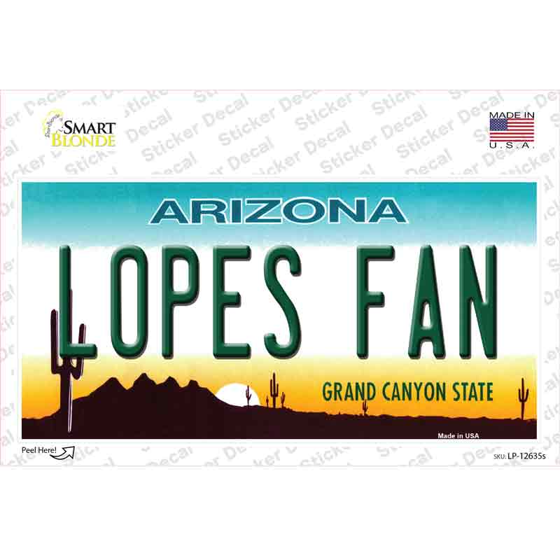 Lopes Fan Novelty Sticker Decal