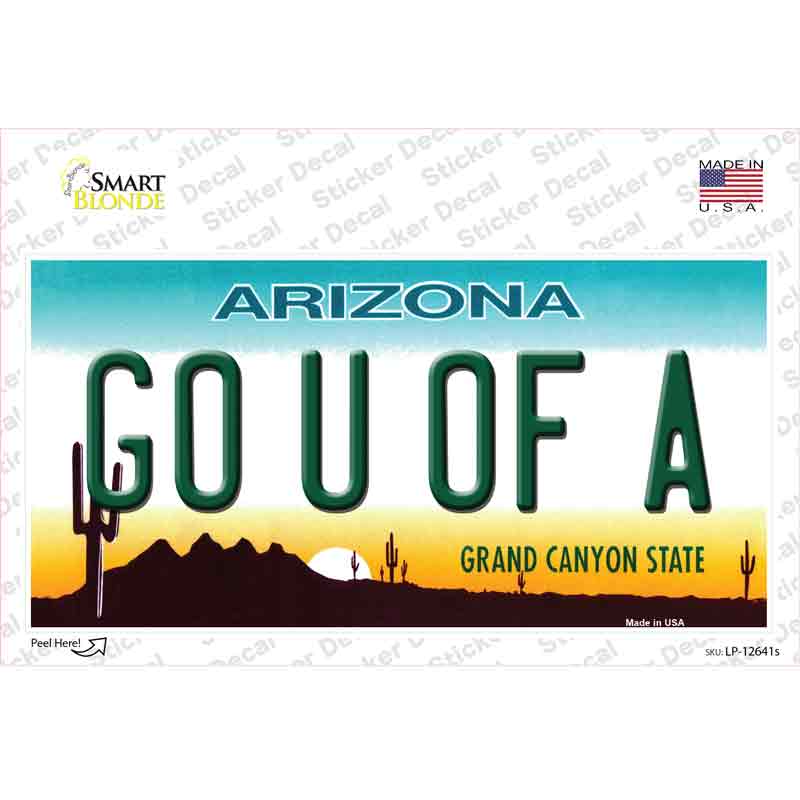 Go Univ of Arizona Novelty Sticker Decal