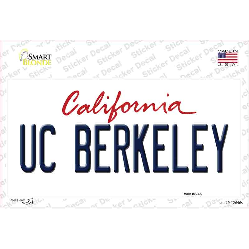 UC Berkeley Novelty Sticker Decal