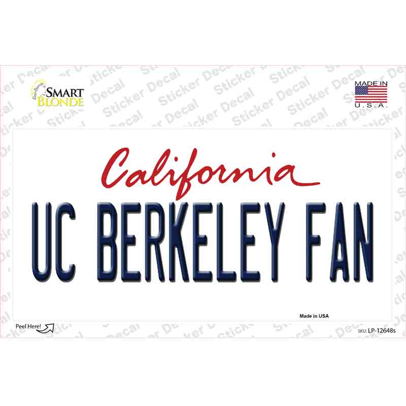 UC Berkeley Fan Novelty Sticker Decal