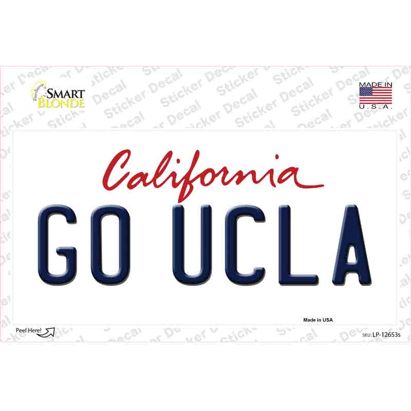Go UCLA Novelty Sticker Decal
