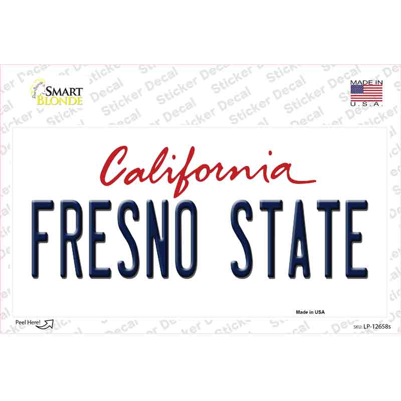 Fresno State Novelty Sticker Decal