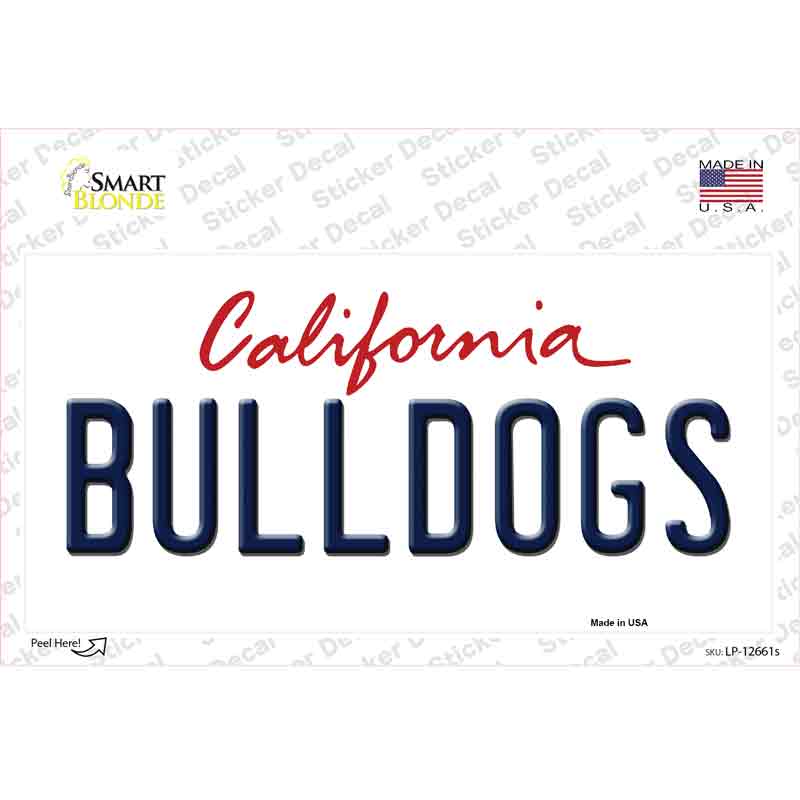 Bulldogs Novelty Sticker Decal