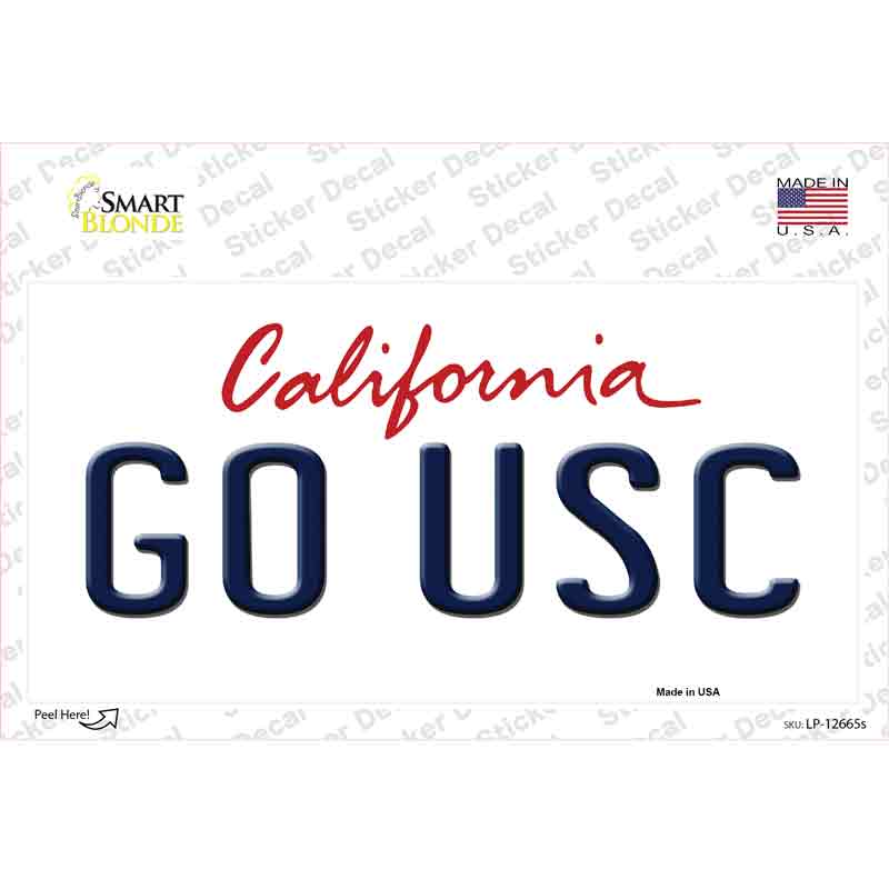 Go USC Novelty Sticker Decal