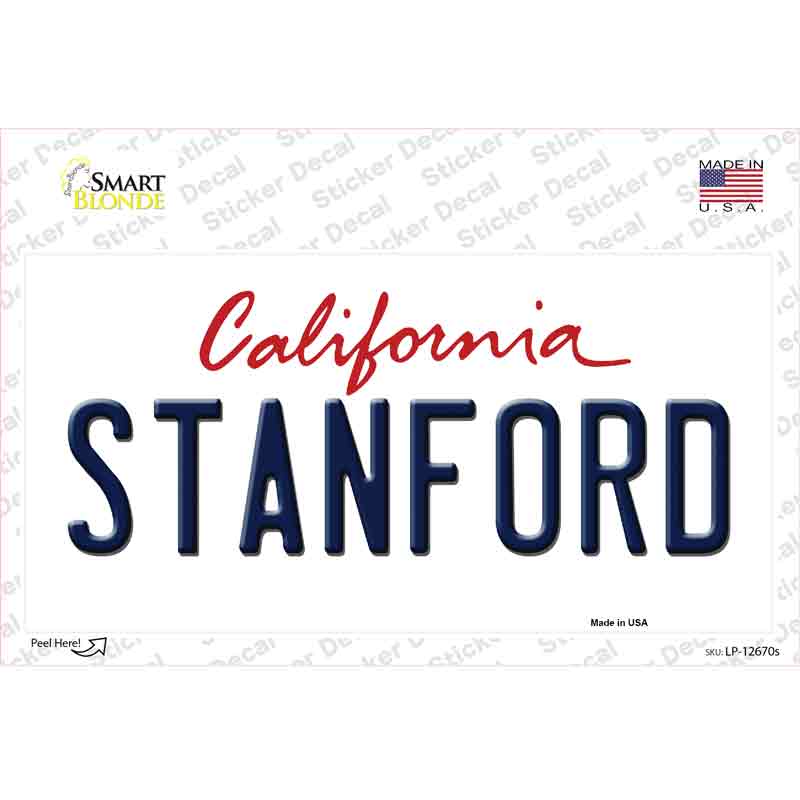 Stanford Novelty Sticker Decal