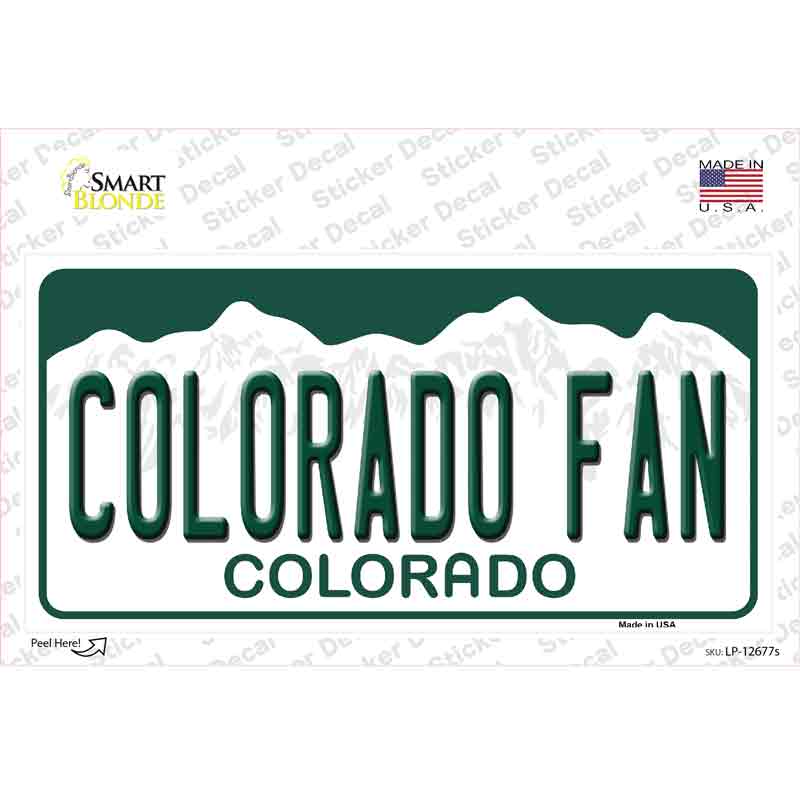 Colorado Fan Novelty Sticker Decal