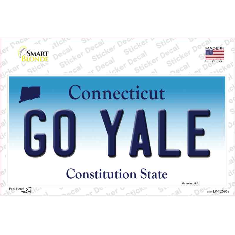 Go Yale Novelty Sticker Decal