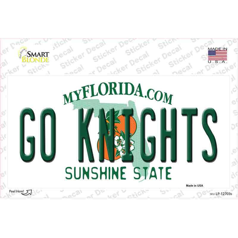 Go Knights Novelty Sticker Decal