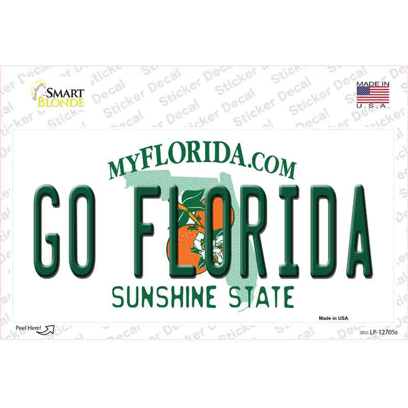 Go Florida Novelty Sticker Decal