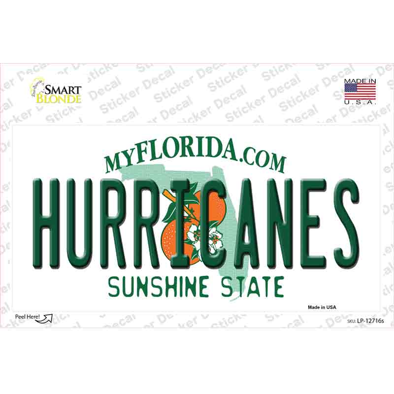 Hurricanes Novelty Sticker Decal