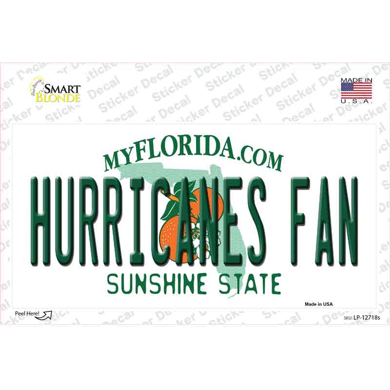 Hurricanes Fan Novelty Sticker Decal