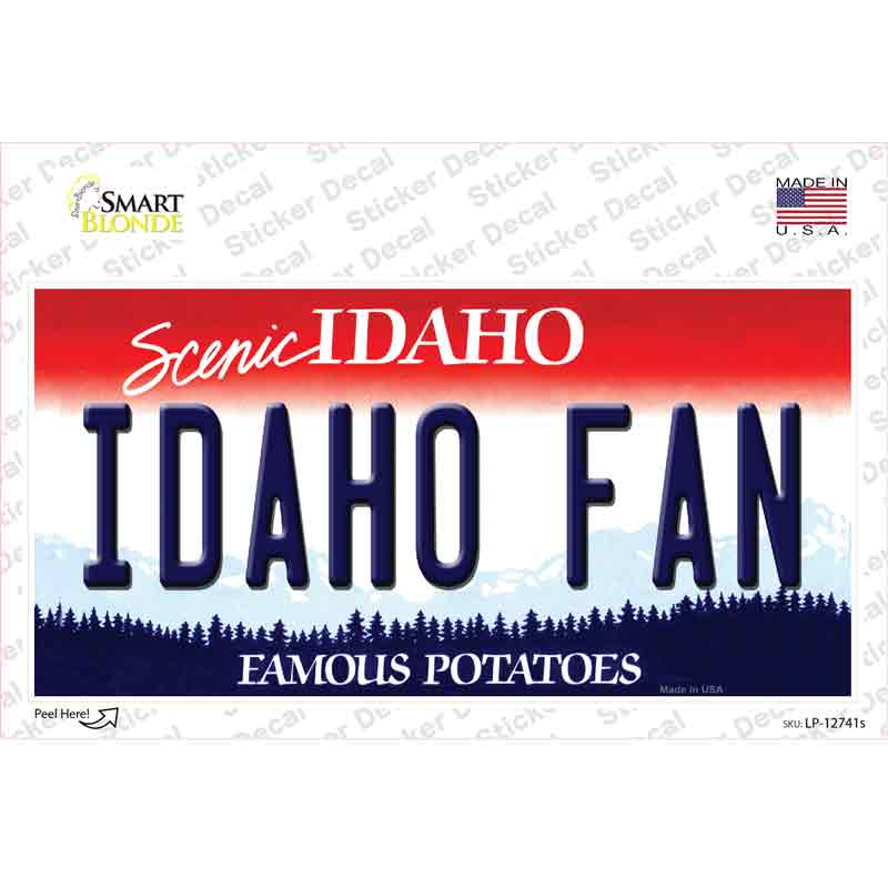 Idaho Fan Novelty Sticker Decal