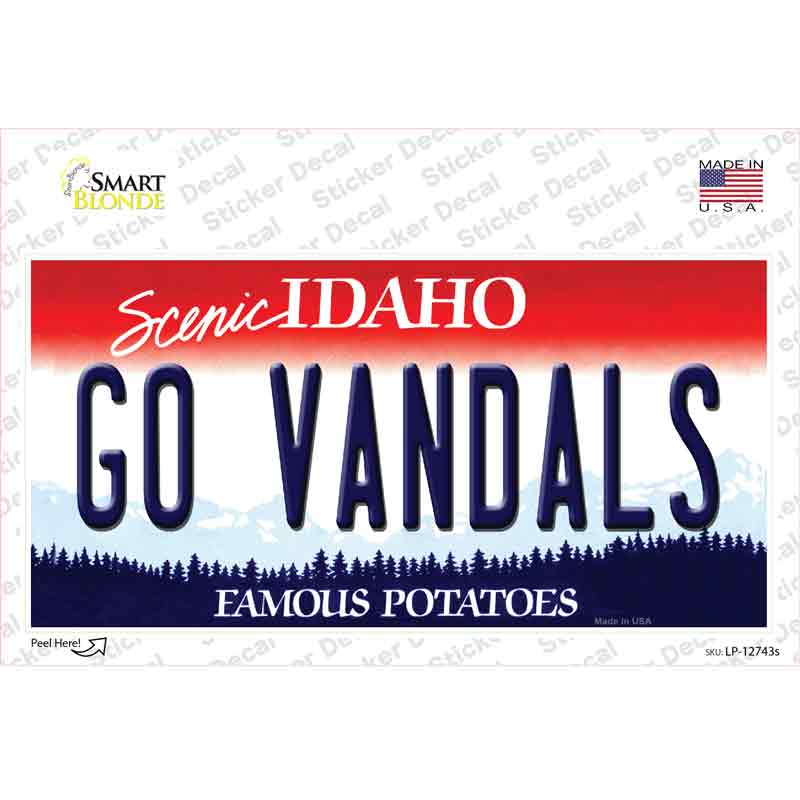 Go Vandals Novelty Sticker Decal