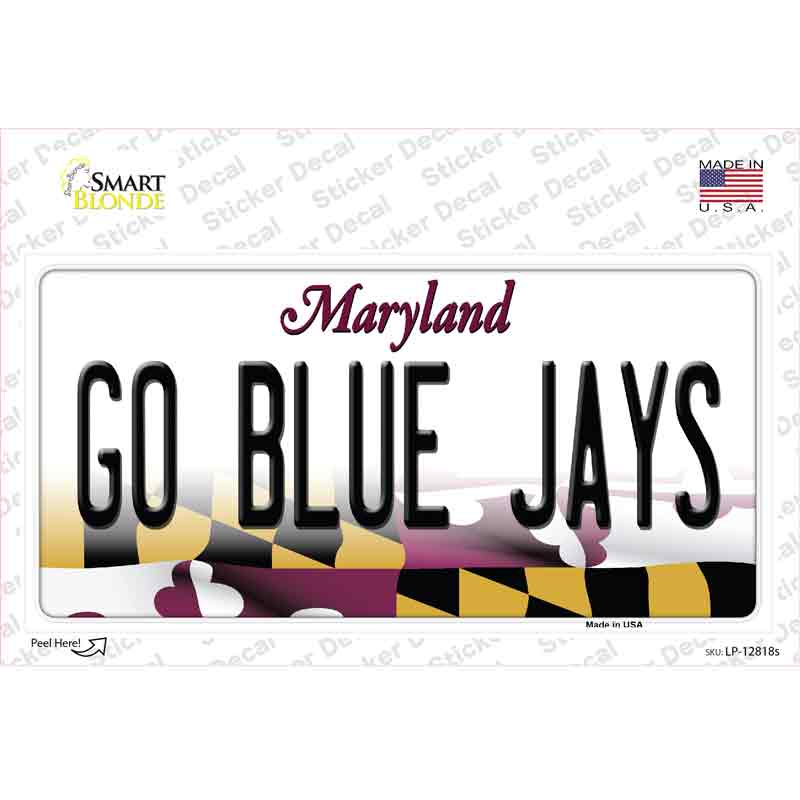 Go Blue Jays MD Novelty Sticker Decal
