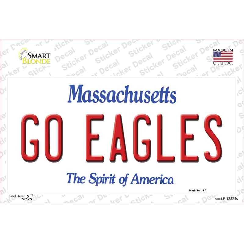Go Eagles MA Novelty Sticker Decal