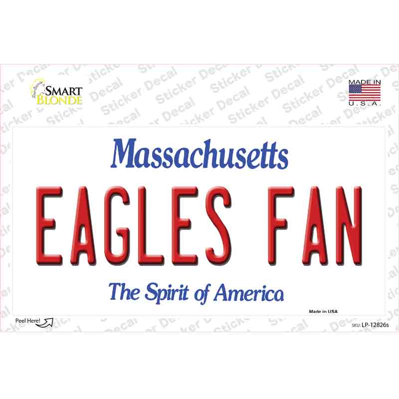 Eagles Fan MA Novelty Sticker Decal