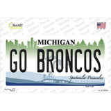 Go Broncos Michigan MI Novelty Sticker Decal