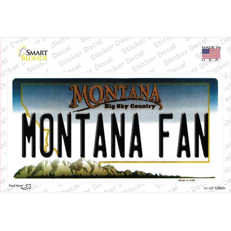 Montana Fan MT Novelty Sticker Decal
