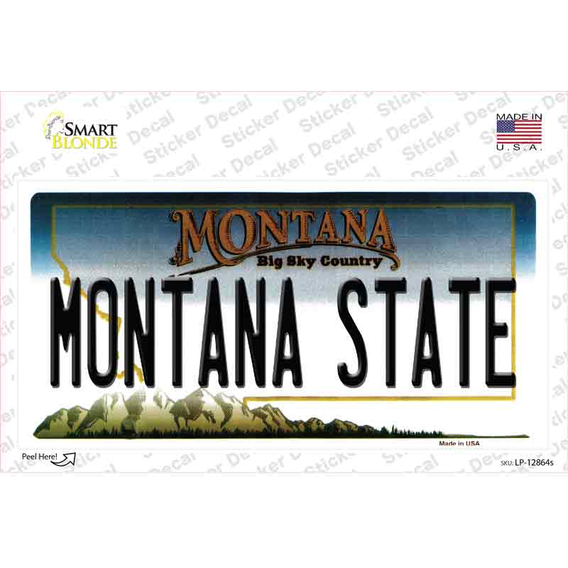 Montana State MT Novelty Sticker Decal