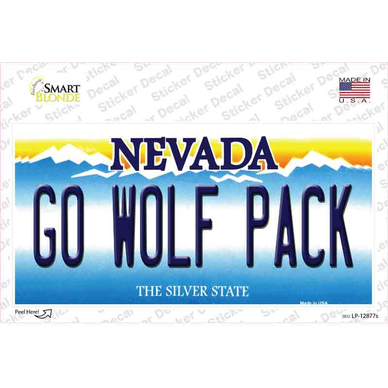 Go Wolf Pack NV Novelty Sticker Decal