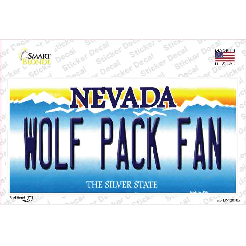 Wolf Pack Fan NV Novelty Sticker Decal