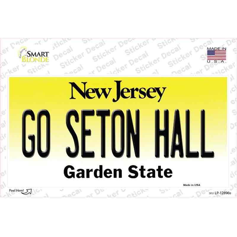 Go Seton Hall NJ Novelty Sticker Decal