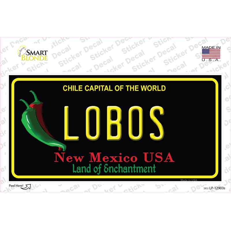 Lobos NM Novelty Sticker Decal