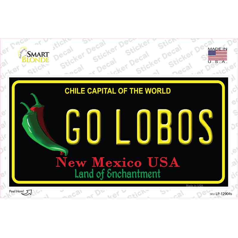 Go Lobos NM Novelty Sticker Decal
