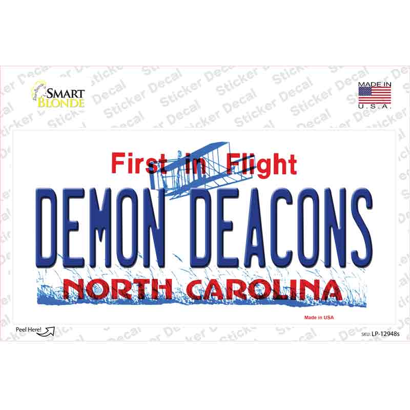 Demon Deacons NC Novelty Sticker Decal