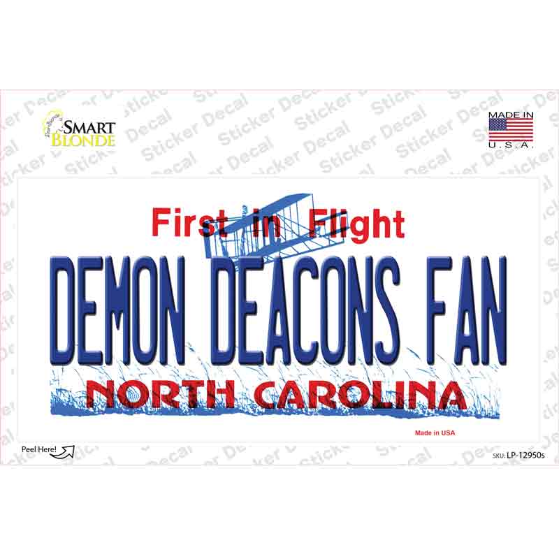 Demon Deacons Fan NC Novelty Sticker Decal