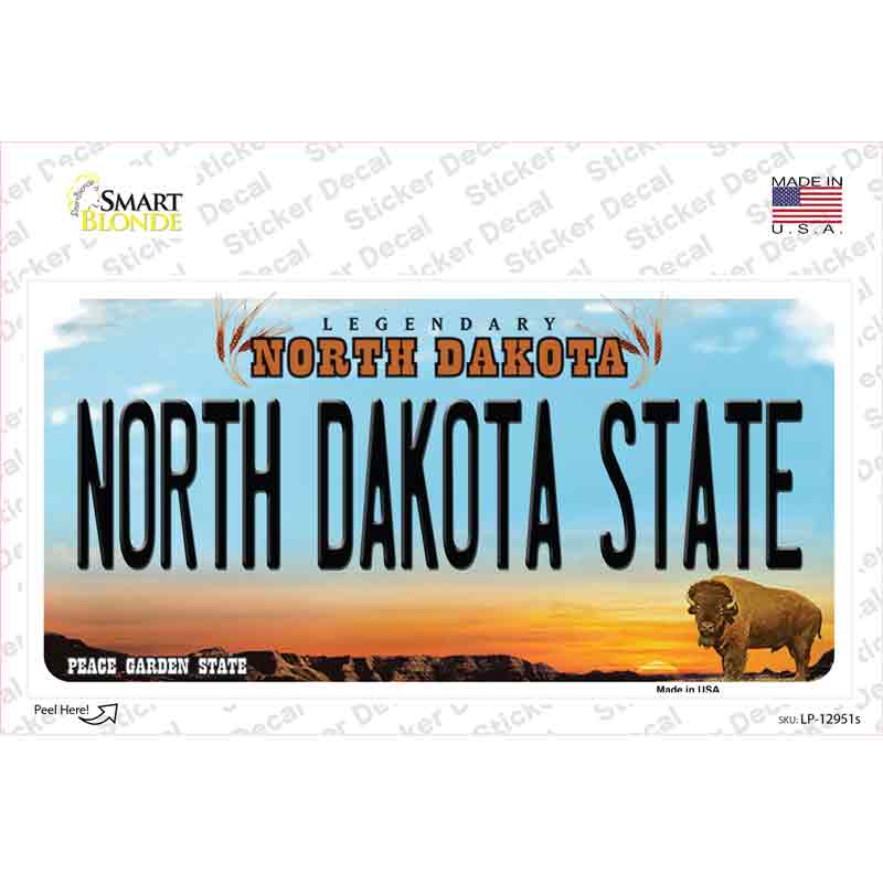 North Dakota State ND Novelty Sticker Decal