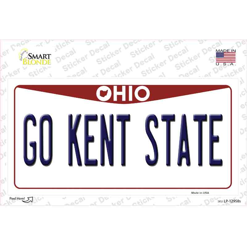 Go Kent State OH Novelty Sticker Decal