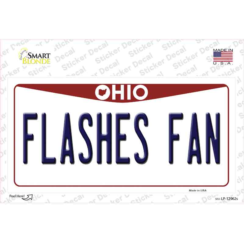 Flashes Fan OH Novelty Sticker Decal