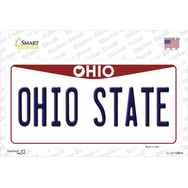 Ohio State OH Novelty Sticker Decal