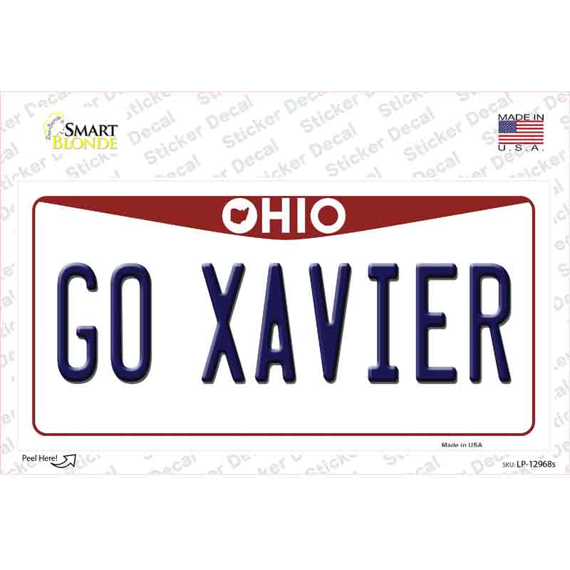 Go Xavier OH Novelty Sticker Decal