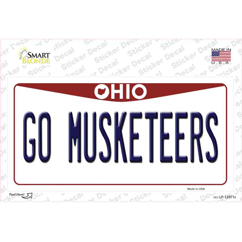Go Musketeers OH Novelty Sticker Decal