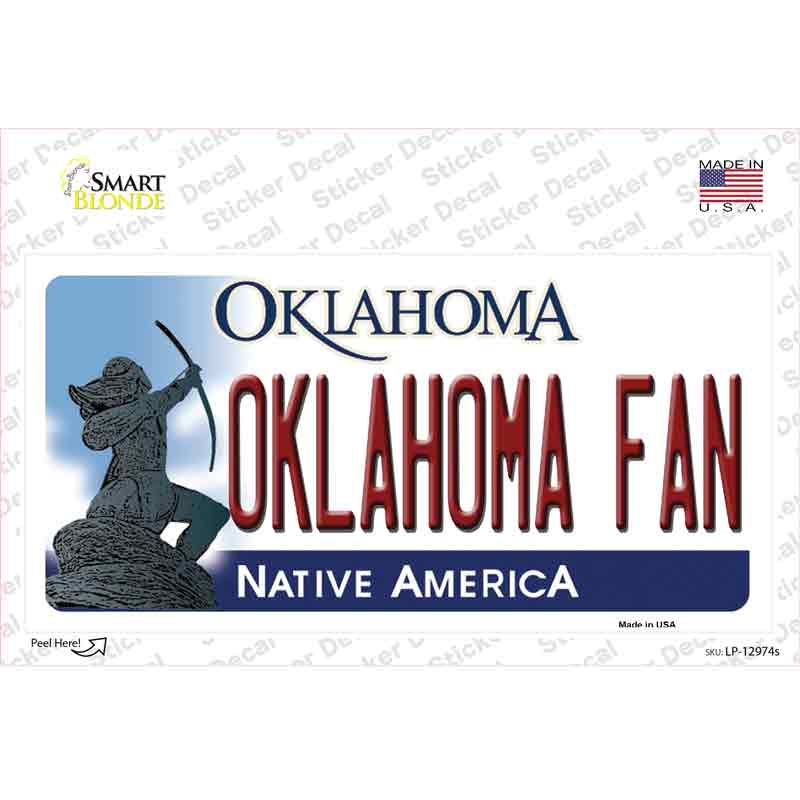 Oklahoma Fan OK Novelty Sticker Decal
