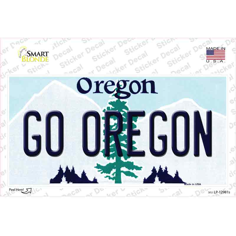 Go Oregon OR Novelty Sticker Decal