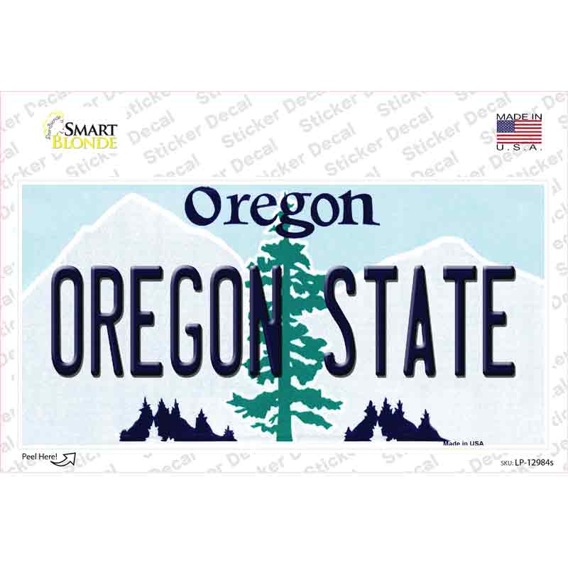 Oregon State OR Novelty Sticker Decal