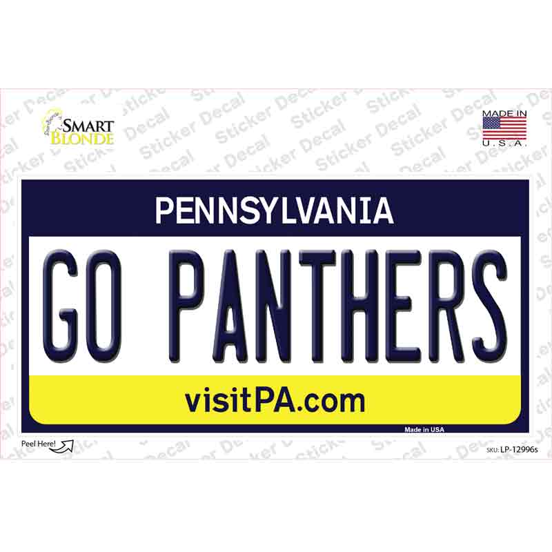 Go Panthers PA Novelty Sticker Decal