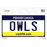 Owls PA Novelty Sticker Decal