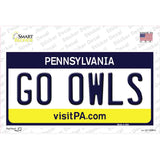Go Owls PA Novelty Sticker Decal