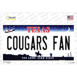 Cougars Fan TX Novelty Sticker Decal