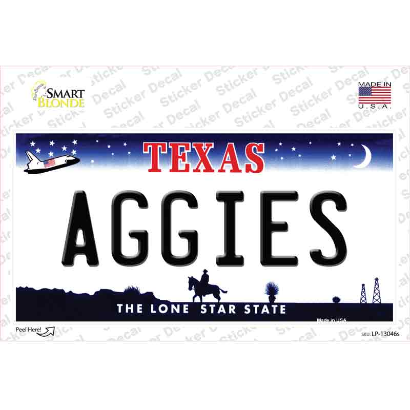 Aggies TX Novelty Sticker Decal