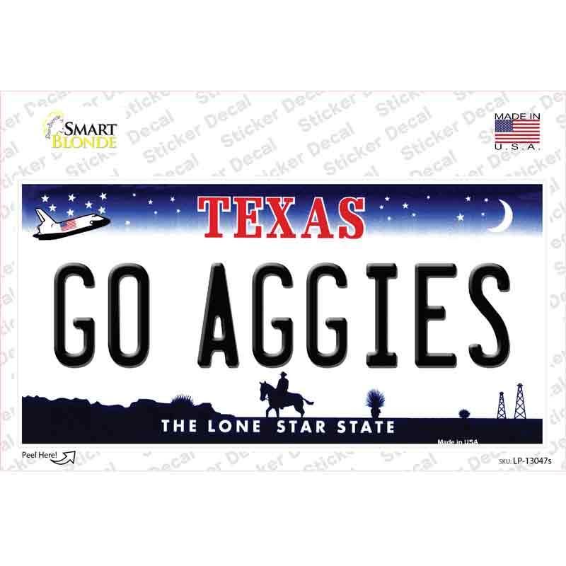 Go Aggies Texas TX Novelty Sticker Decal
