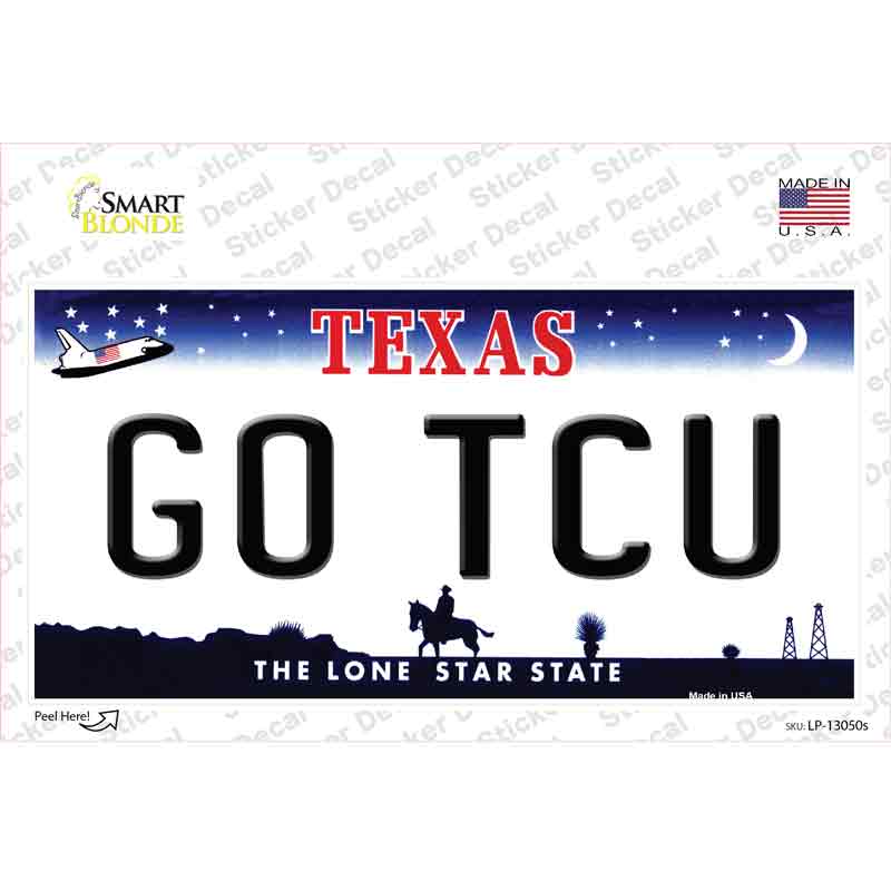 Go TCU TX Novelty Sticker Decal